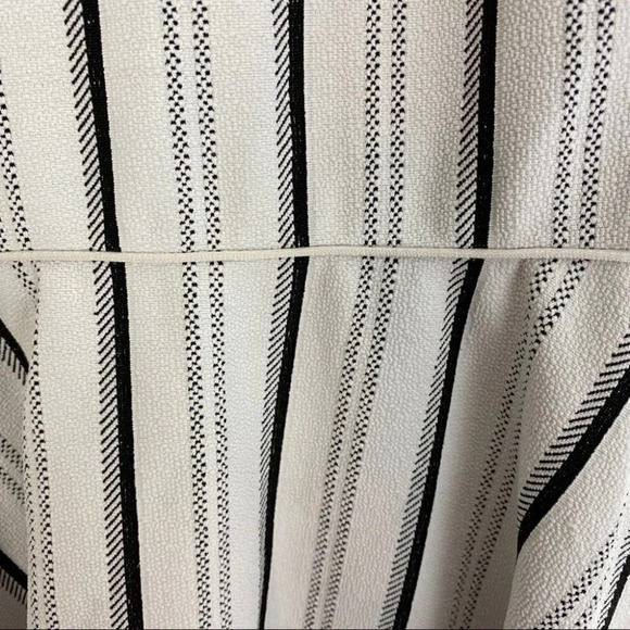 Opening Ceremony NYC Striped Fit & Flare Dress Womens Size XS Gray White Black - Picture 5 of 15